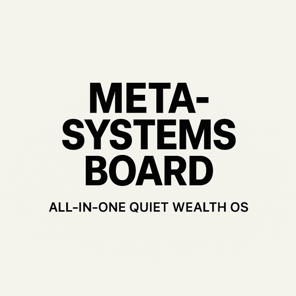 Meta-Systems Board: The All-In-One Quiet Wealth OS